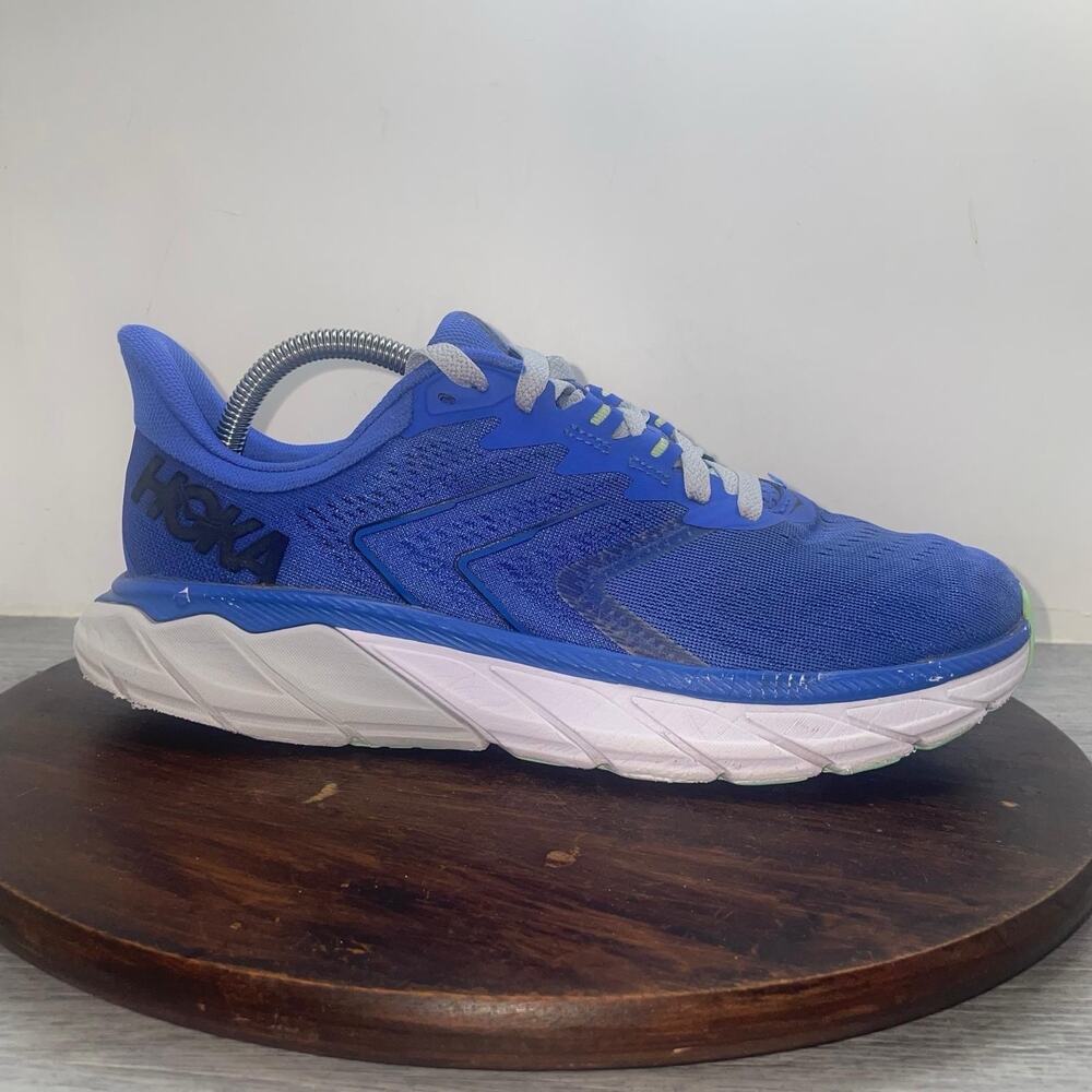 Hoka One One Mens Size 8.5 D Arahi 5 1115010 DBBCK Blue Running Shoes Sneakers